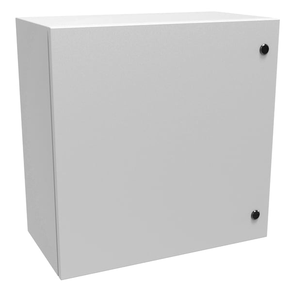 Hammond Slotted 1/4 Turn Latch Electrical Enclosures, 24 in H, 12 in D, 24 in W, NEMA 4, Steel EN4SD242412LG - main